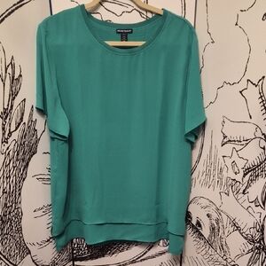 Hilary Radley Turquoise Short Sleeve Top